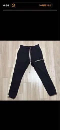 タイムセール‼️ ESSENTIALS ジョガーパンツ ブラック/アイボリー