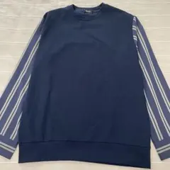 【ZUCCa】★日本製★ドッキング長袖Tシャツ、ネイビー、M sizeのサムネイル