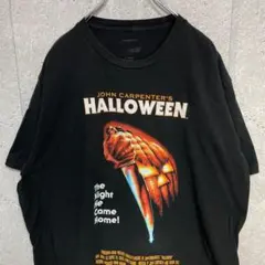 ハロウィーン　ムービー　映画　ビックプリント　ブラックTシャツXL