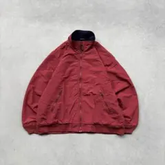 90s L.L.Bean ウォームアップジャケット　ナイロン　レッド　古着