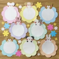おはな 誕生日 アルバム 寄せ書き 8枚セット クラフトパンチ メッセージカードのサムネイル