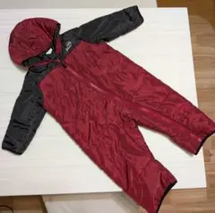 赤/黒 フード付きジャンプスーツ 90