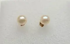 ホワイトパール風 スタッドピアス　中古　消毒済み