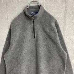 ポロバイラルフローレン　ハーフジップ　フリース　刺繍ロゴ　M