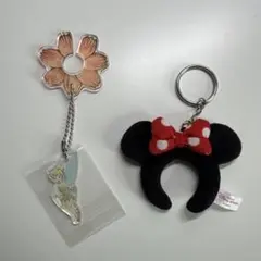 ティンカーベル アクリルキーホルダー ミニーマウス カチューシャ キーホルダー