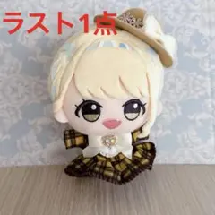 ちびぐるみ ぬい服 10cm 黄色チェック柄ワンピース コーデ 帽子付き