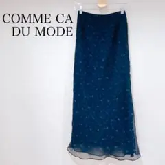 COMME CA DU MODE スカート　ロングスカート　タイト　花柄　透け感