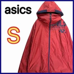 【asics】 裏地付き ウィンドブレーカー フード スポーツ トレーニング