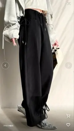 mily bilet♡多リボン使いワイドストレートパンツ