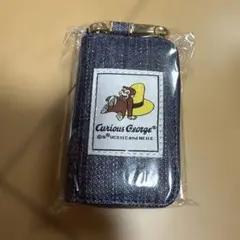 Curious George デニム風キーケース