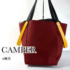 極美品 名作 CAMPER トートバッグ EKI A4 52644 ボルドーのサムネイル