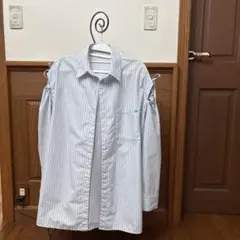 POETIQUE ストライプ オープンフロントシャツ