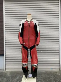 s*a様 当時大人気　シンプル柄でセンスの良い KUSHITANI 革ツナギ KUSHITANI 高品質革ツナギ L/XL Takanashi