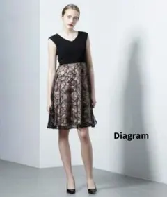 【Diagram】バイカラー刺繍ワンピース GRACE CONTINENTAL