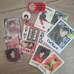ハイキュー 黒尾鉄朗 孤爪研磨 アクリルバッジ ステッカー カード セット