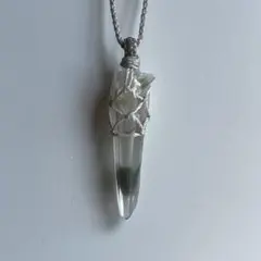 ヒマラヤ水晶 ルチルクォーツ ＊ マクラメペンダント ネックレス 63 ヒマラヤ水晶 ルチルクォーツ ＊ マクラメペンダント ネックレス 63