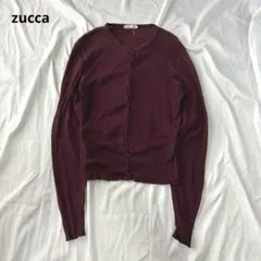 zucca カーディガン イッセイミヤケ期 ボルドー コットン フランス 伸縮性のサムネイル