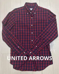 GREEN LABEL RELAXING 長袖シャツ Mサイズ 赤青チェック