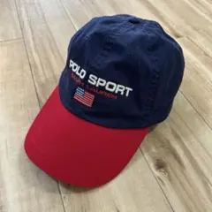 Polo Sport キャップ ネイビー/レッド