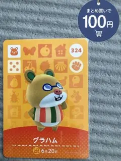 あつ森 amiiboカード グラハム ★500円以上で選べるオマケ付