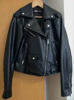 ZARA ブラックライダースジャケット