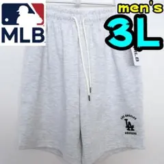 【新品】ドジャース　ハーフパンツ　3L　メンズ　MLB公式　LA　灰　半ズボンのサムネイル