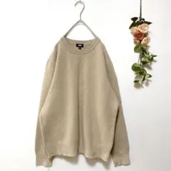 【UNIQLO】ウォッシャブルストレッチミラノリブ クルーネックセーター (M)