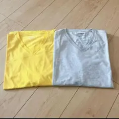 ☀️［Amazon Essentials] メンズ　Tシャツ　黄色　グレー