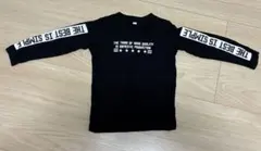 キッズ 長袖カットソー ブラック ロゴプリント