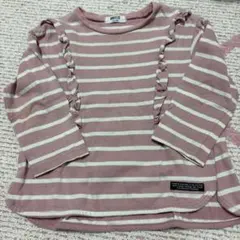 BREEZE フリル付きストライプTシャツ 90