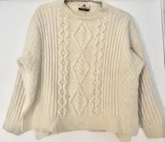 アランニット CARRAIG DONN クリーム色 セーター