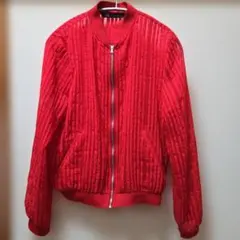 ZARA シアーブルゾン レッド XSのサムネイル