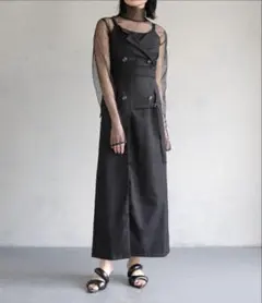 【&g’aime】テーラードカラーキャミソールワンピース