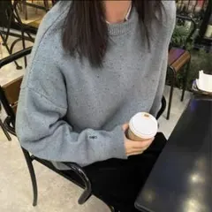 カラーネップニット