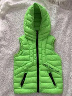DIESEL 蛍光グリーンダウンベスト110㎝