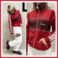 adidas★赤★L★クリケットトラックジャケット★ジャージ★男女兼用