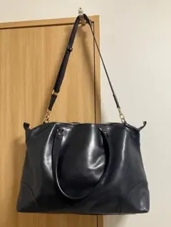 【値下げ】aniary アニアリ アンティークレザー ボストン ダークネイビー