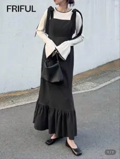 FRIFUL ブラック キャミワンピース