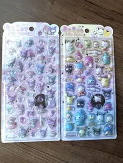 【正規品】うるちゅるシールサンリオ、はぴだんぶい、マイメロ＆クロミ 2枚セット