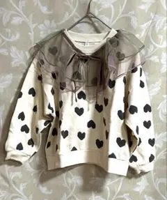 【新品】MARKEY'Sケープ付きトレーナー（アイボリー）120