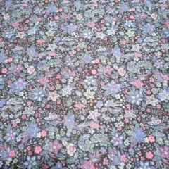 薄手ジャージ　青系花柄