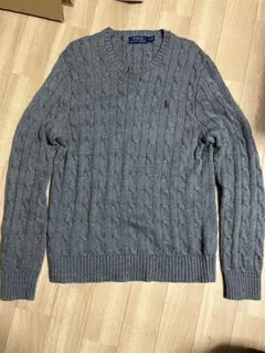 POLO ニットセーター　グレー
