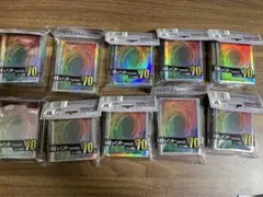 遊戯王 スリーブ 10個セット 共通面 レインボー ホログラムVer