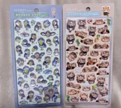 【正規品】ボンボンドロップシール2点セット、ハシビロコウ、レッサーパンダ