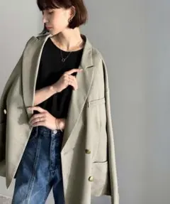 美品 Classical Elf サイドスリットオーバーサイズ ダブルジャケット