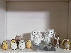 フクロウの置物セット