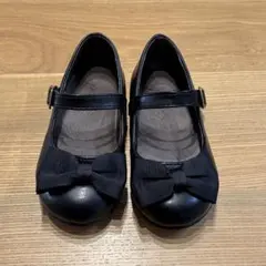 【西松屋】リボン付きブラックフォーマルシューズ　15㎝　キッズシューズ