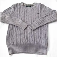 POLO RALPH LAUREN パープルケーブルニット140サイズ