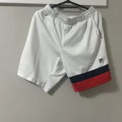 FILA ハーフパンツ ホワイト/ネイビー/レッド