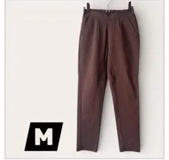 ☘️ストレッチ ☘️テーパードパンツ M ブラウン ウエストゴム